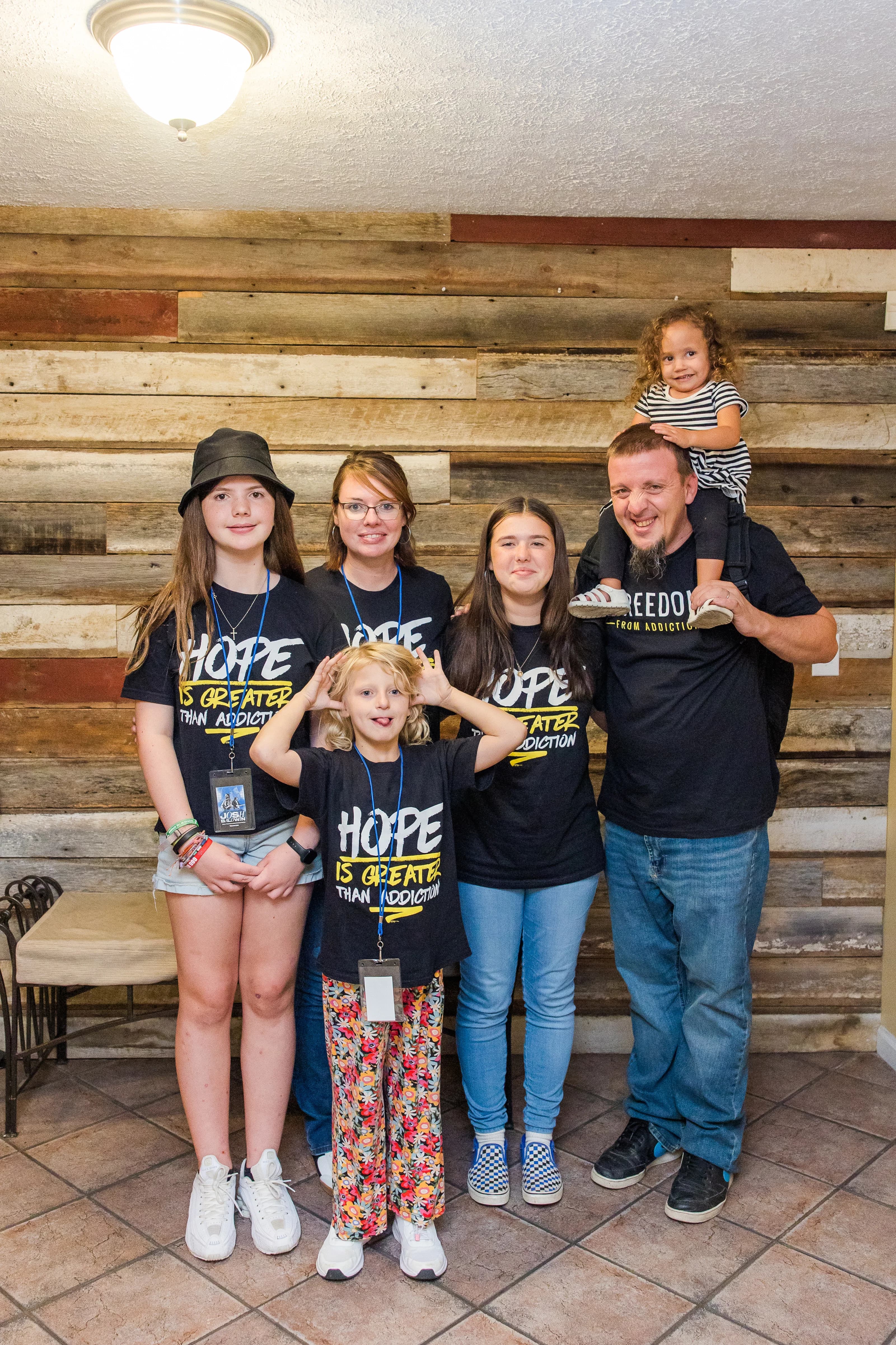 Justin Franich with his family