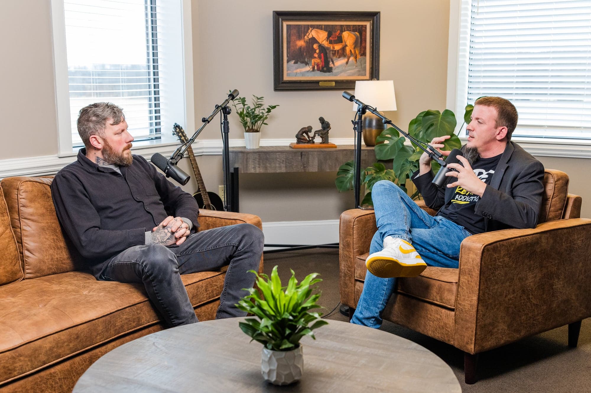 Ben Fuller in the podcast studio