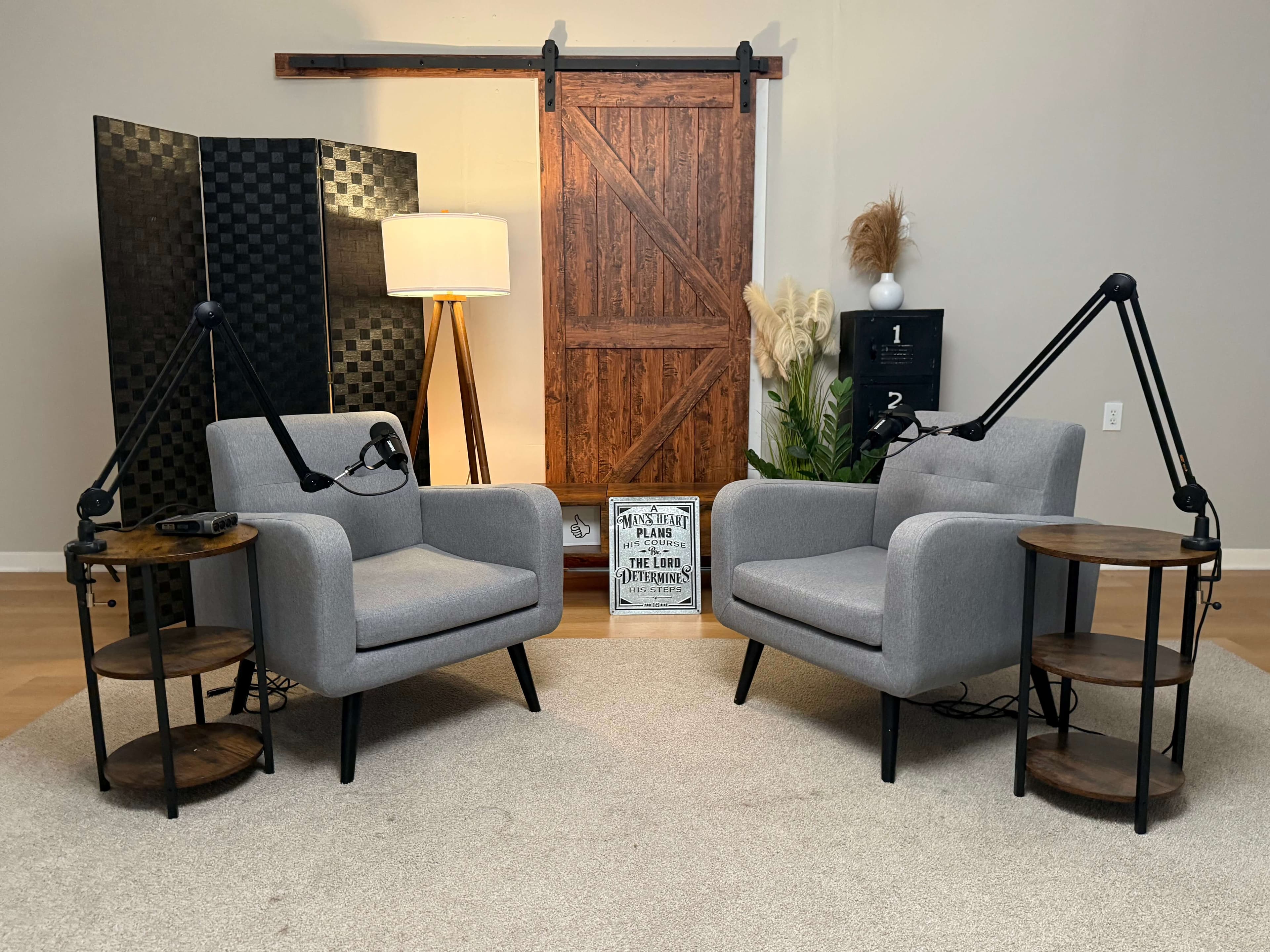 Multi-camera podcast production studio at Rebuilding Life Studios in Mount Jackson, Virginia