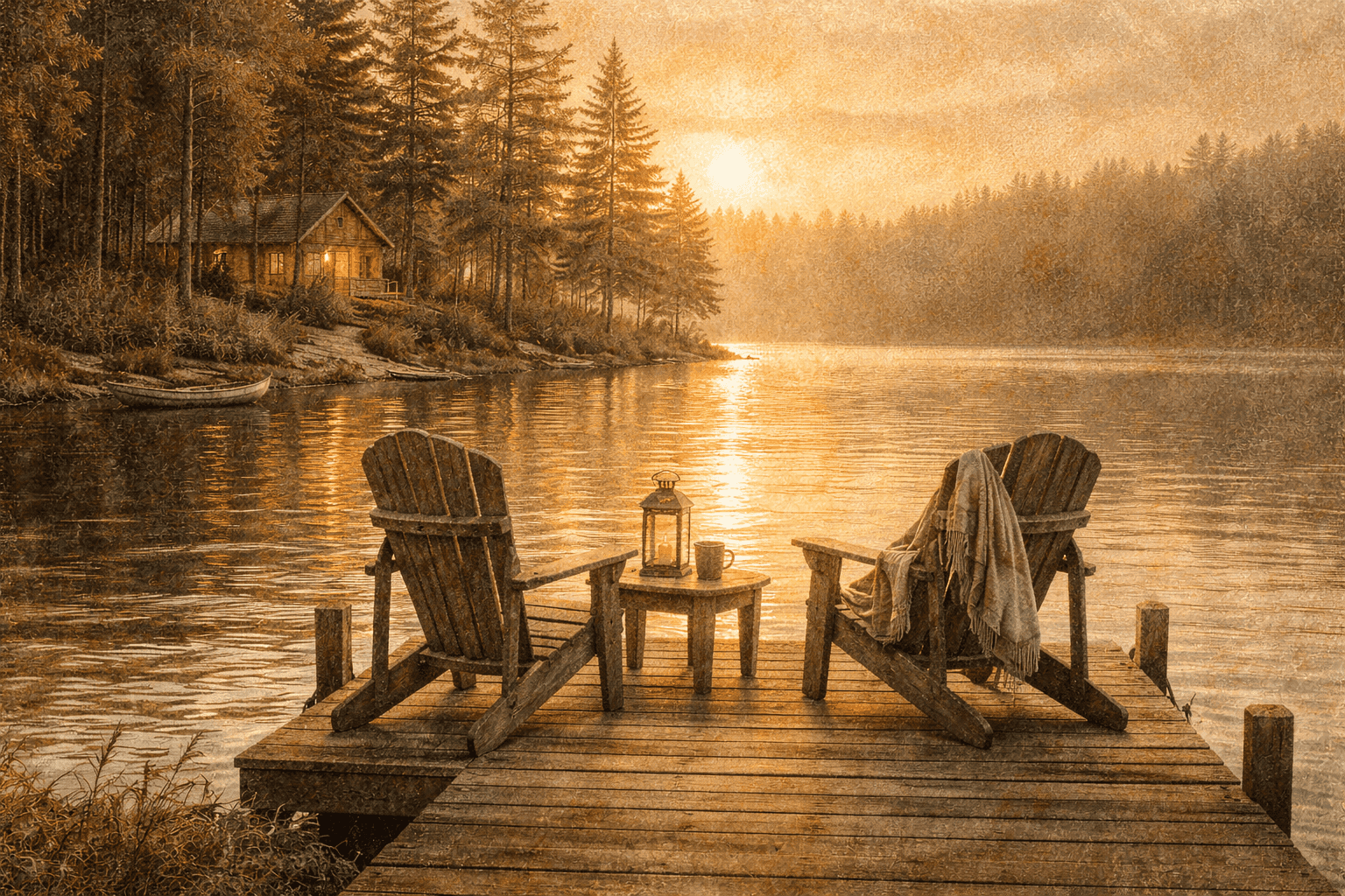 Peaceful vacation scene with subtle disruption representing interrupted rest from addiction's intrusion